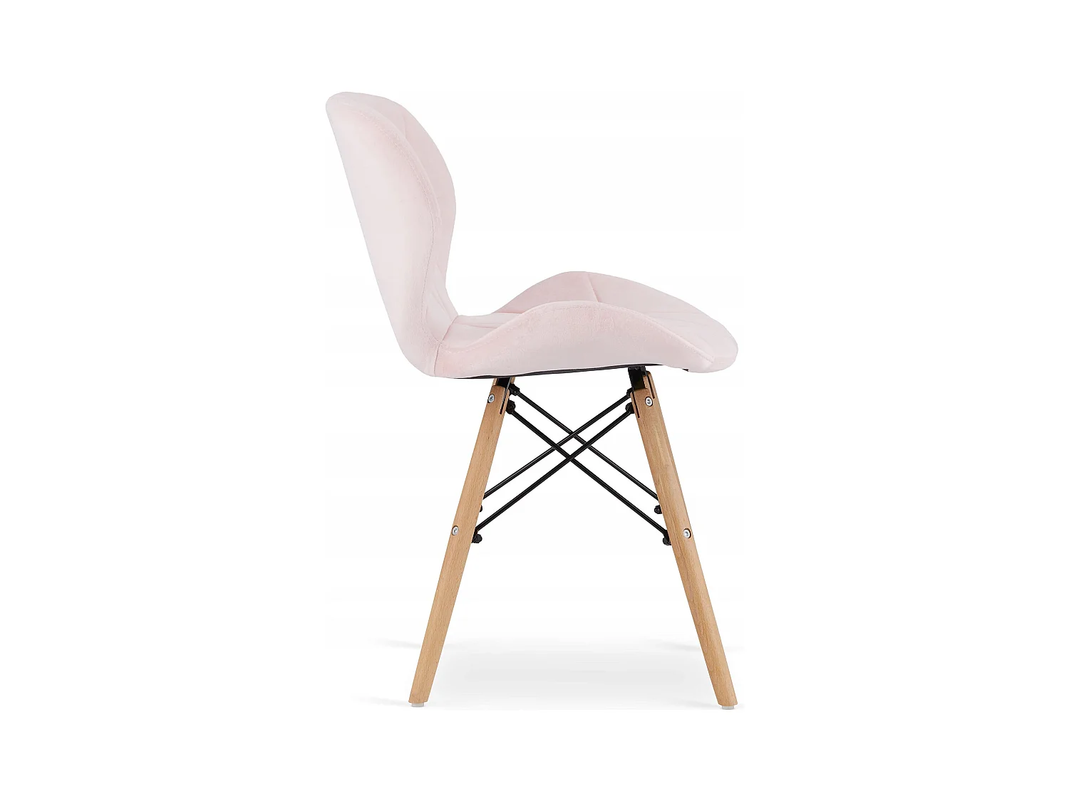 Valora Esszimmerset | KOVA 60 cm weißer runder Tisch + 2 WAKO rosa Stühle