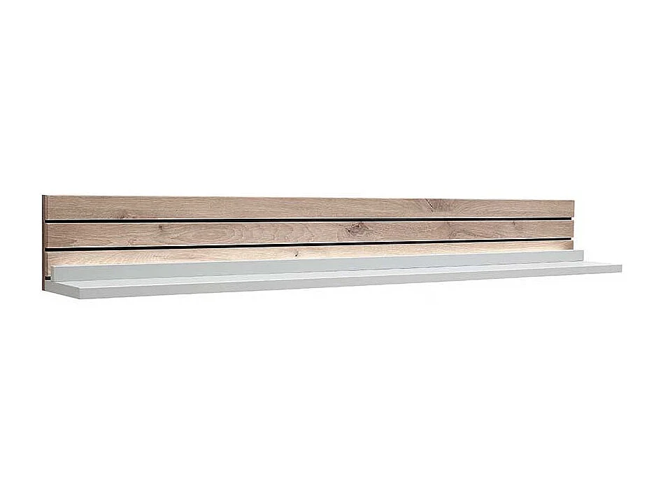 Wohnzimmer Wandboard in Weiß und Wildeichefarben 150 cm breit