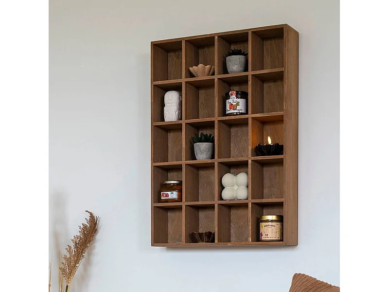 Setzkasten Hängeregal im Retrostil 63 cm hoch