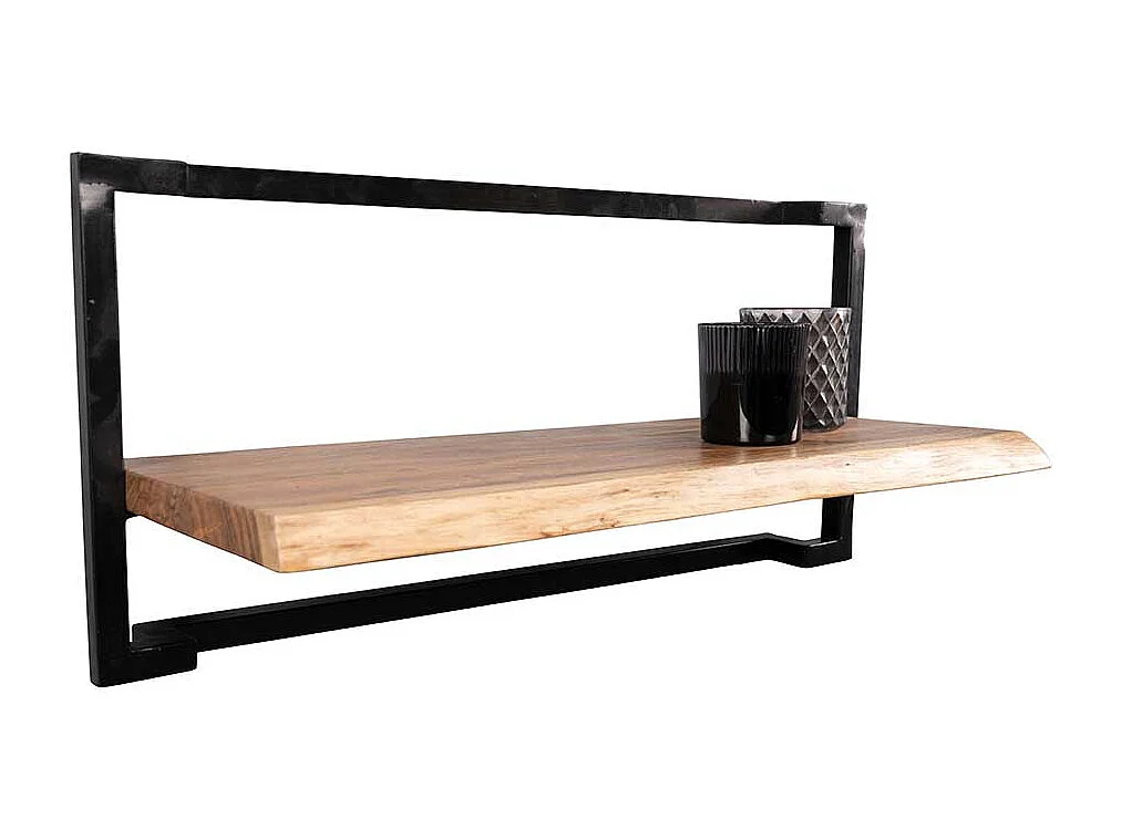 Wand Regal Holzregal im Industry und Loft Stil 100 cm breit