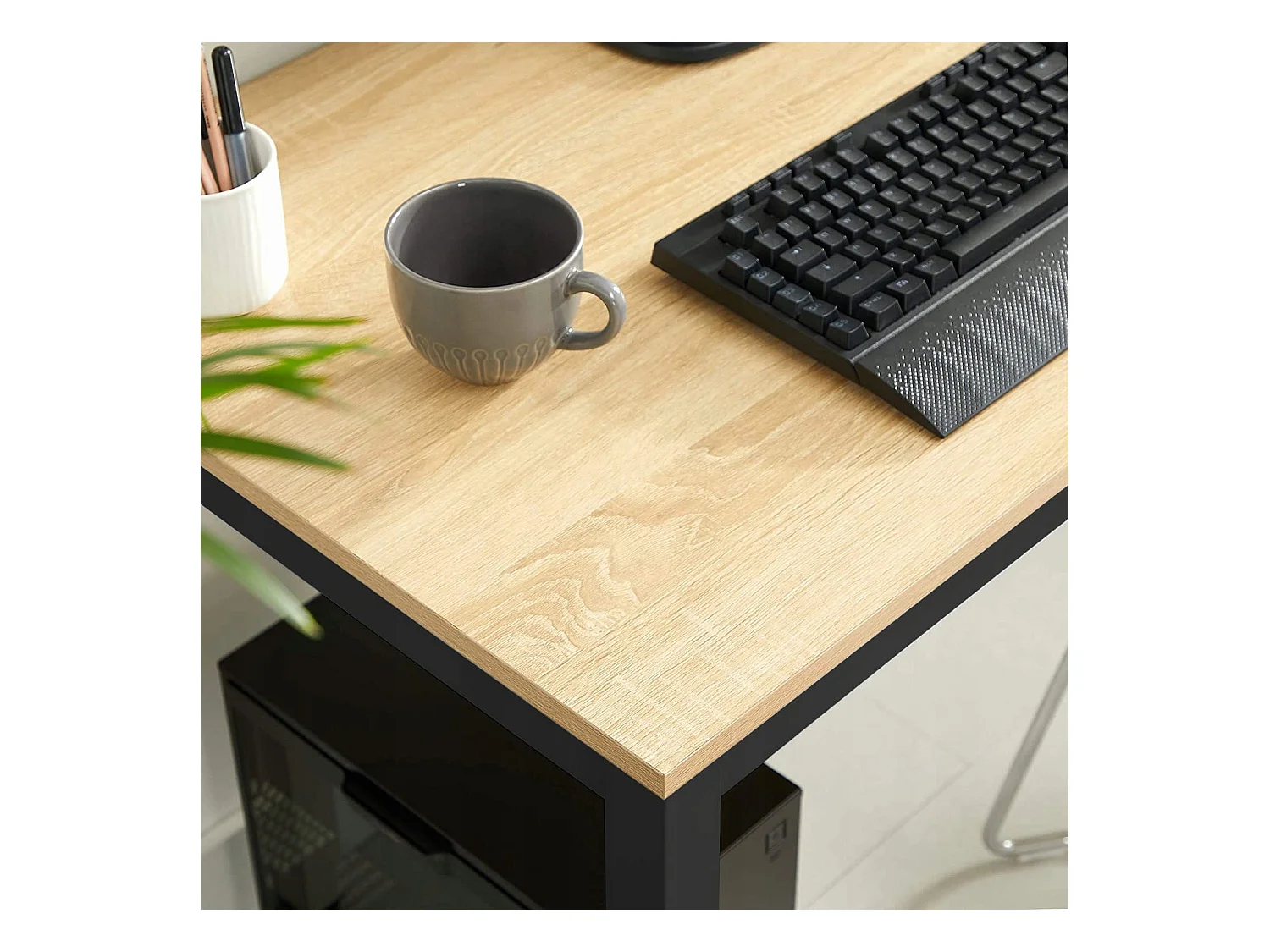 Valora ROVA 120x60 Tischset aus heller Eiche mit 4 Stühlen in OSAKA-Grau