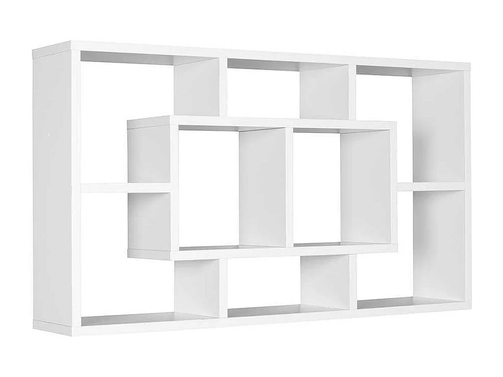 Wohnzimmer Regal weiss in modernem Design 85x48x16 cm