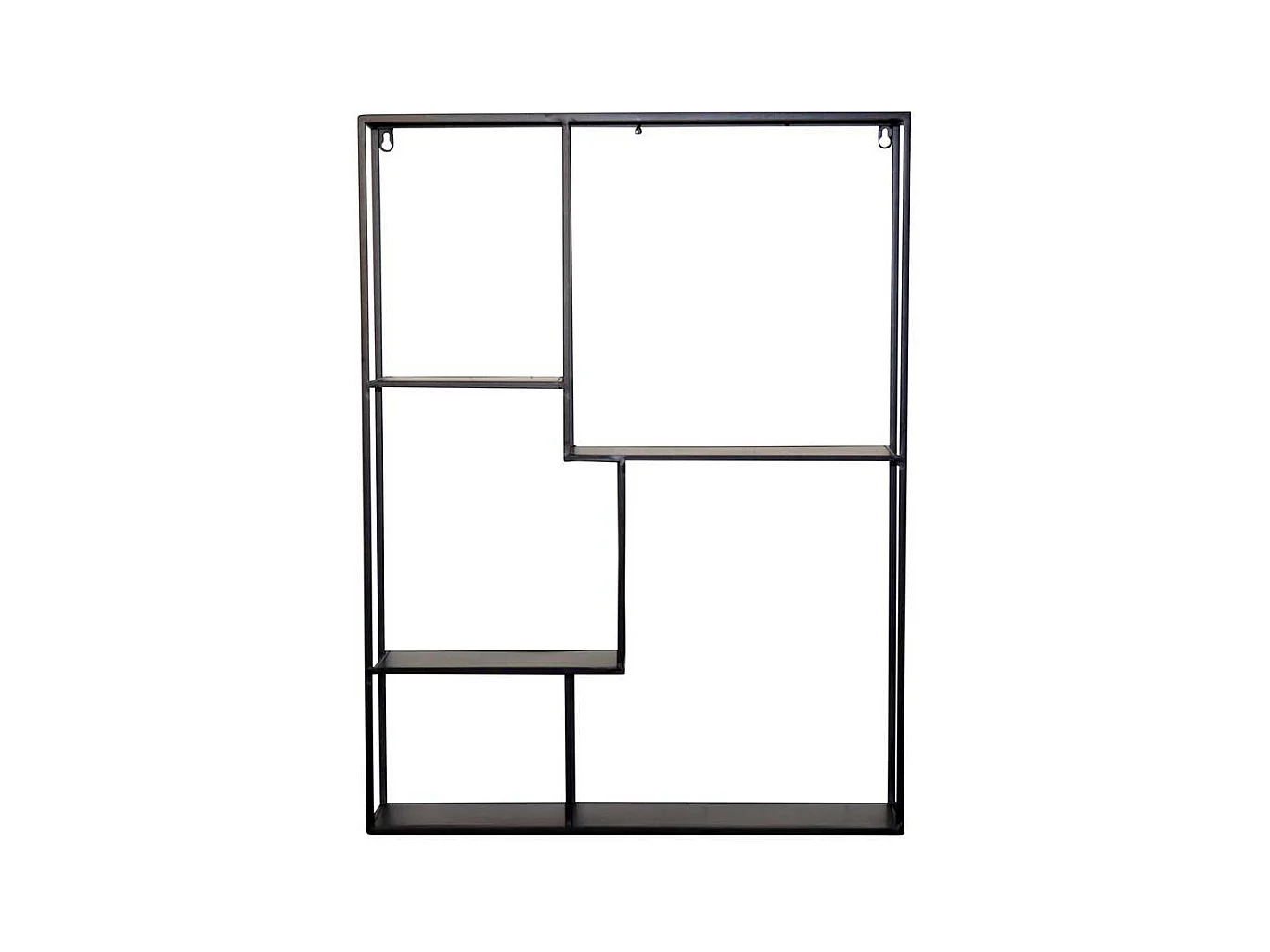 Metallregal schwarz in modernem Design 80 cm hoch