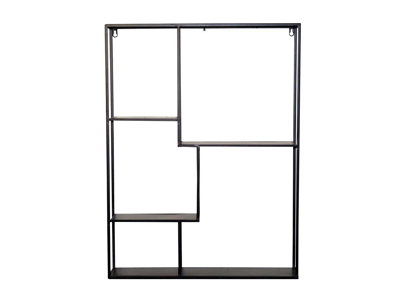 Metallregal schwarz in modernem Design 80 cm hoch