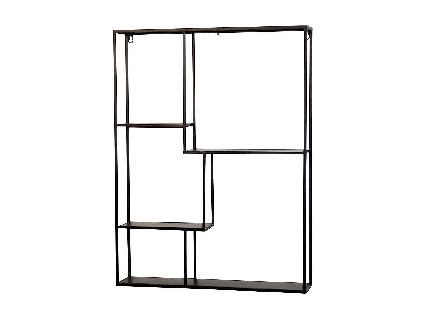 Metallregal schwarz in modernem Design 80 cm hoch