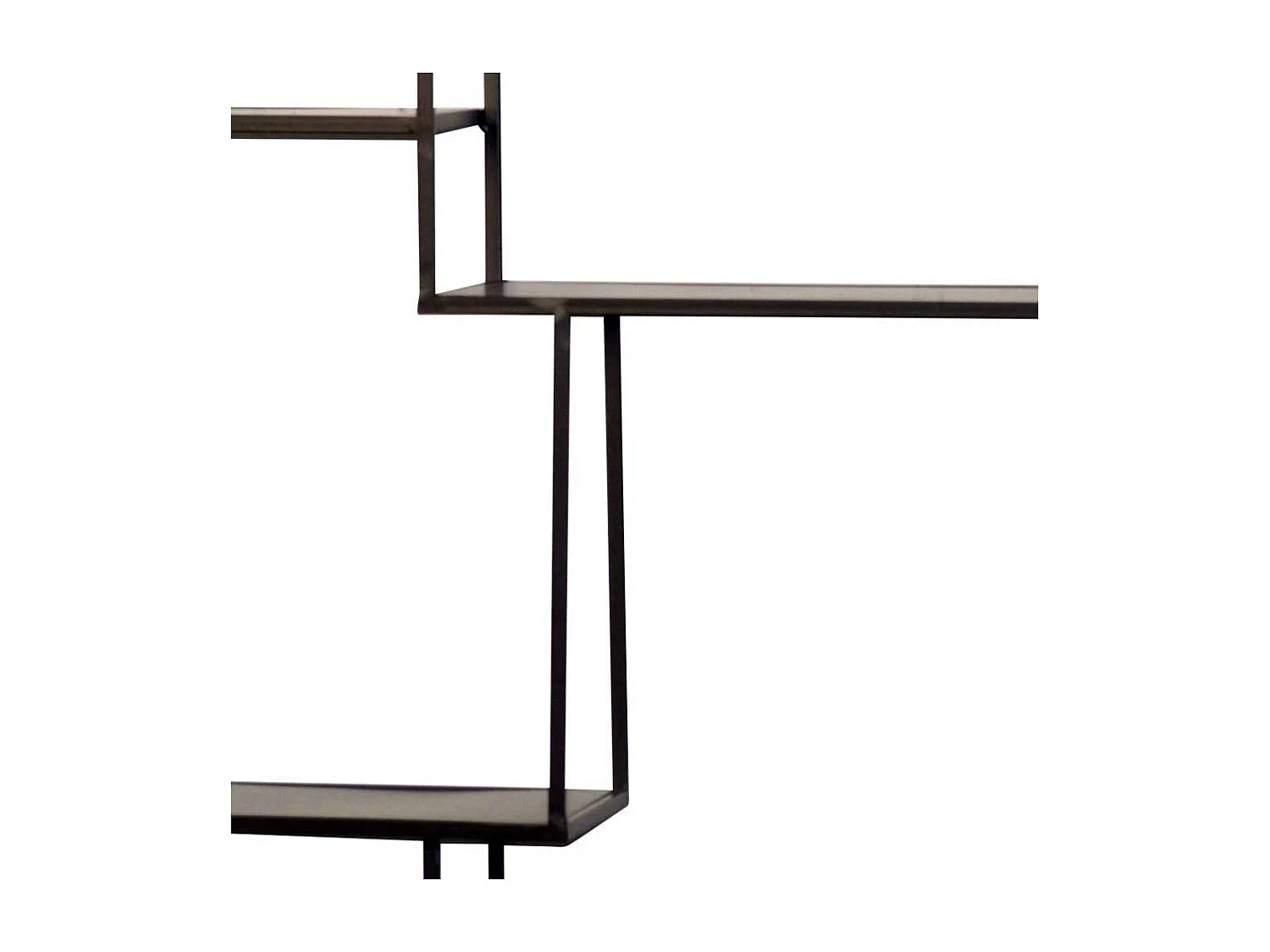 Metallregal schwarz in modernem Design 80 cm hoch