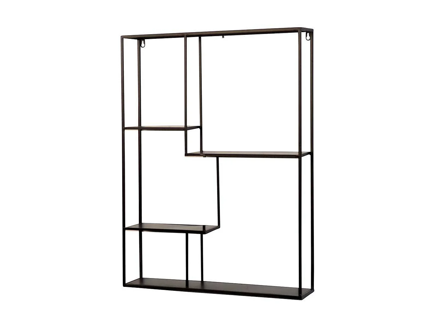 Metallregal schwarz in modernem Design 80 cm hoch