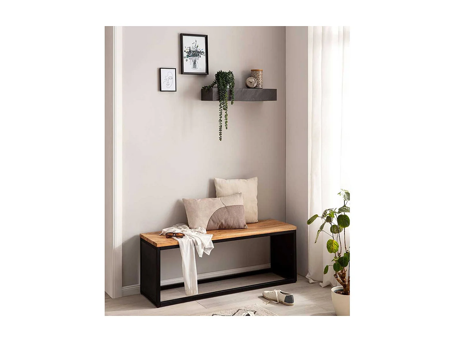 Wand Regal Wandboard in Steinoptik beschichtet - Anthrazit