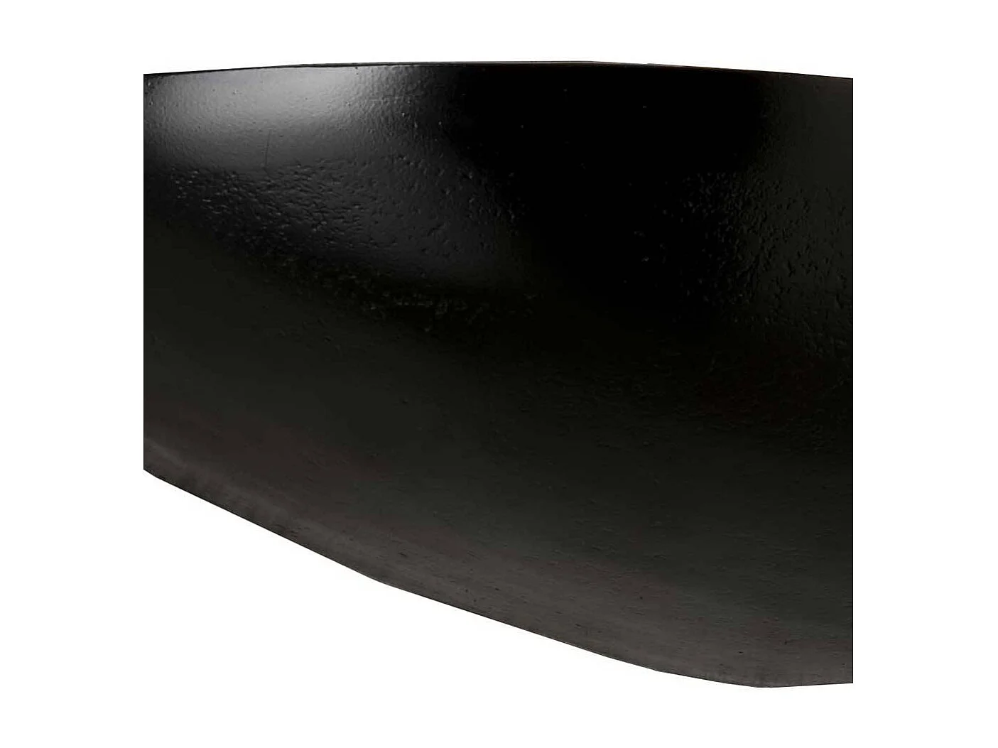 Wandboard schwarz aus Aluminium geschwungener Stein Form