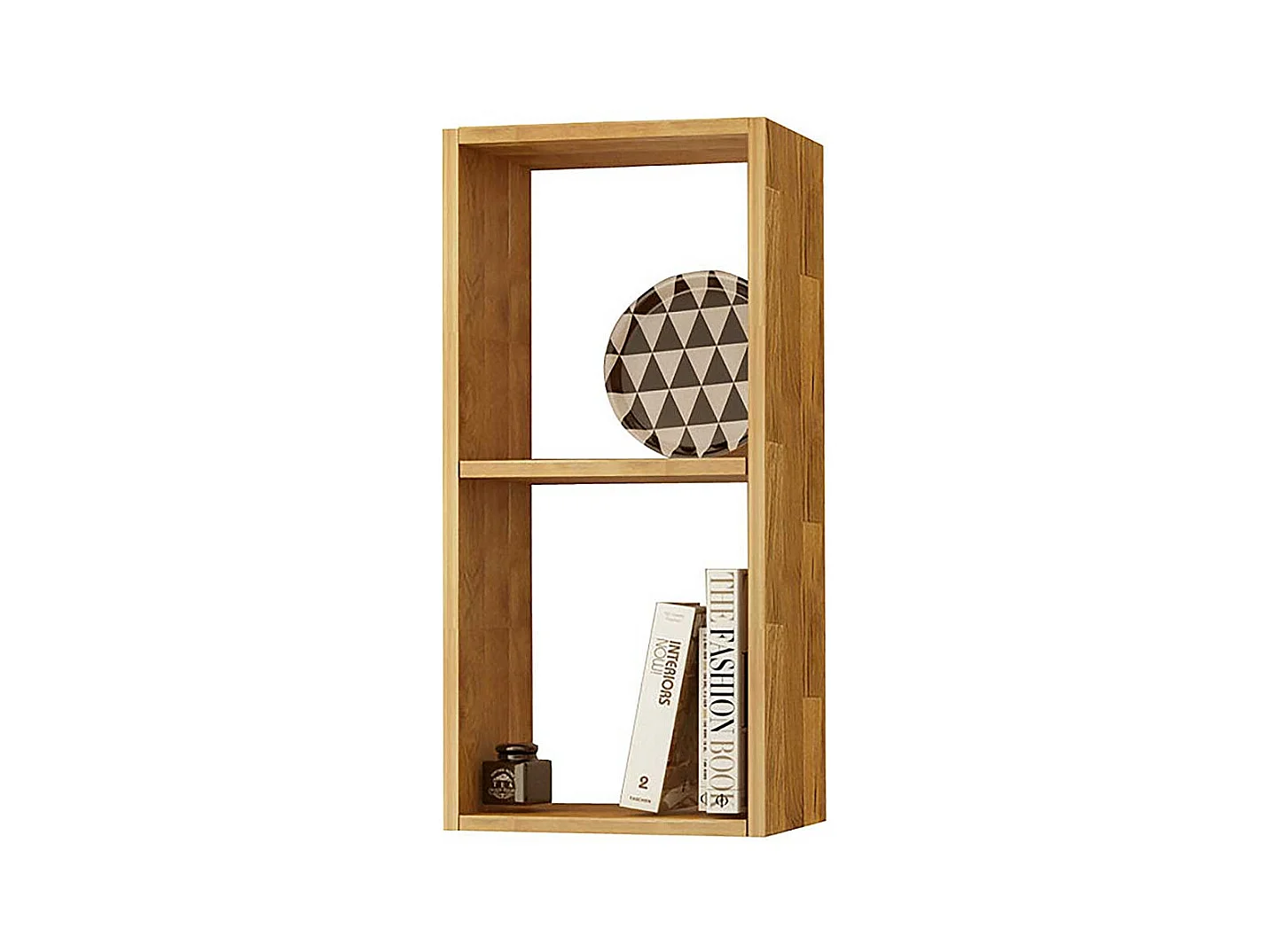 Boards Wandregale aus Eiche Massivholz mit jeweils zwei offenen Fächern (3er Set)