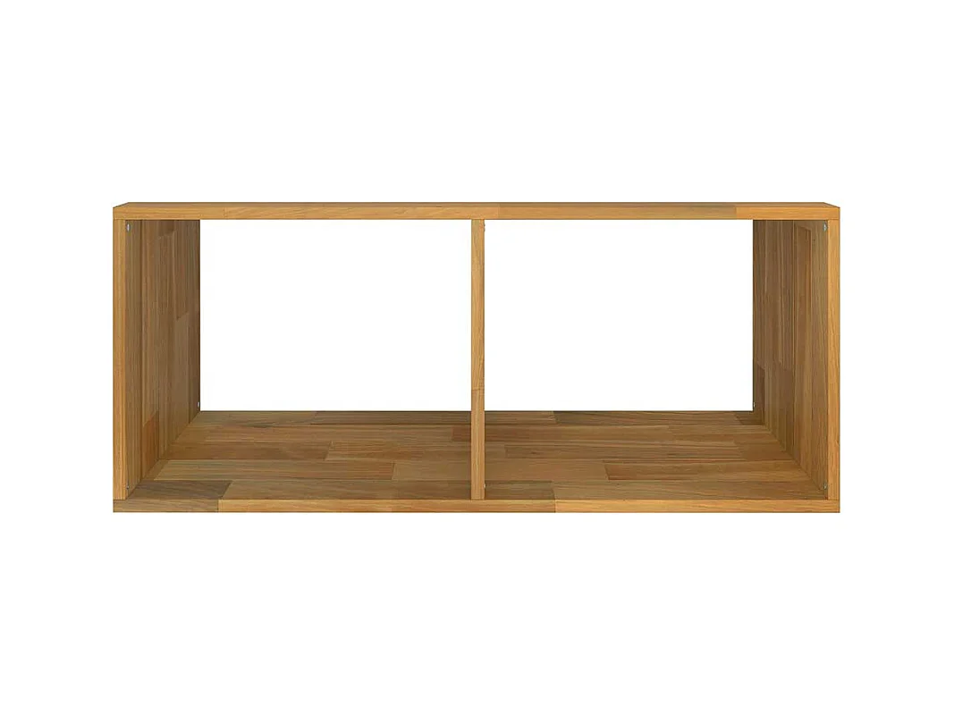 Boards Wandregale aus Eiche Massivholz mit jeweils zwei offenen Fächern (3er Set)