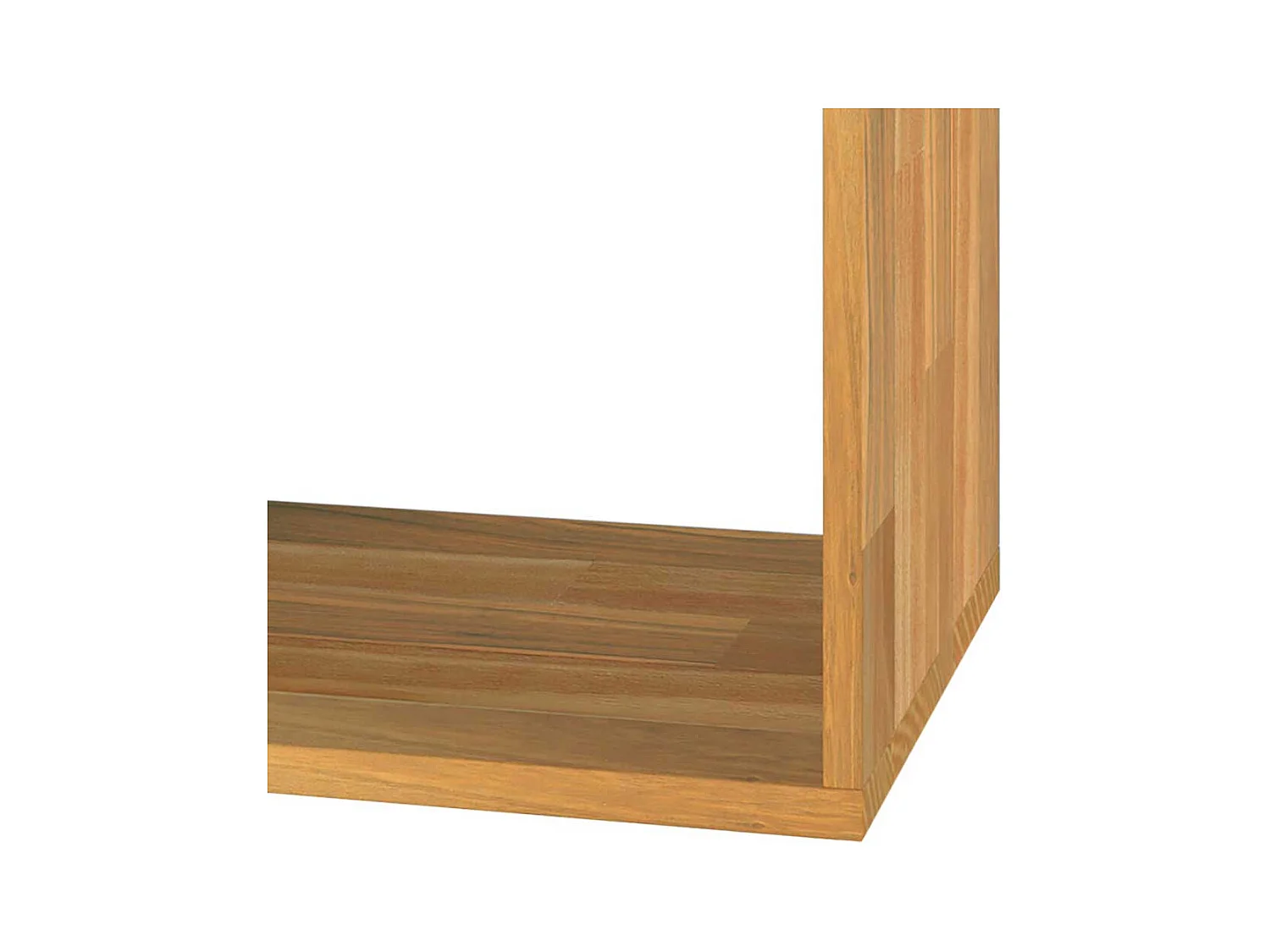 Boards Wandregale aus Eiche Massivholz mit jeweils zwei offenen Fächern (3er Set)