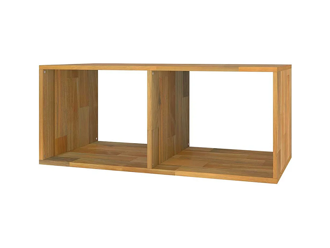 Boards Wandregale aus Eiche Massivholz mit jeweils zwei offenen Fächern (3er Set)