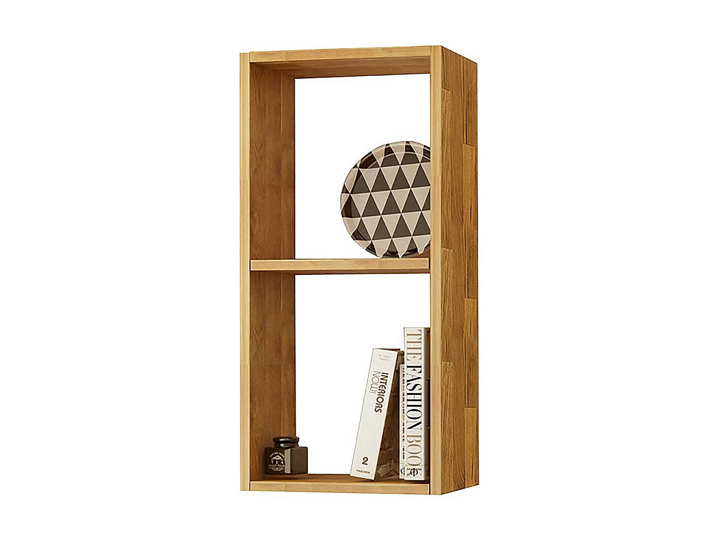 Boards Wandregale aus Eiche Massivholz mit jeweils zwei offenen Fächern (3er Set)