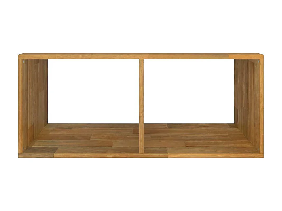 Boards Wandregale aus Eiche Massivholz mit jeweils zwei offenen Fächern (3er Set)