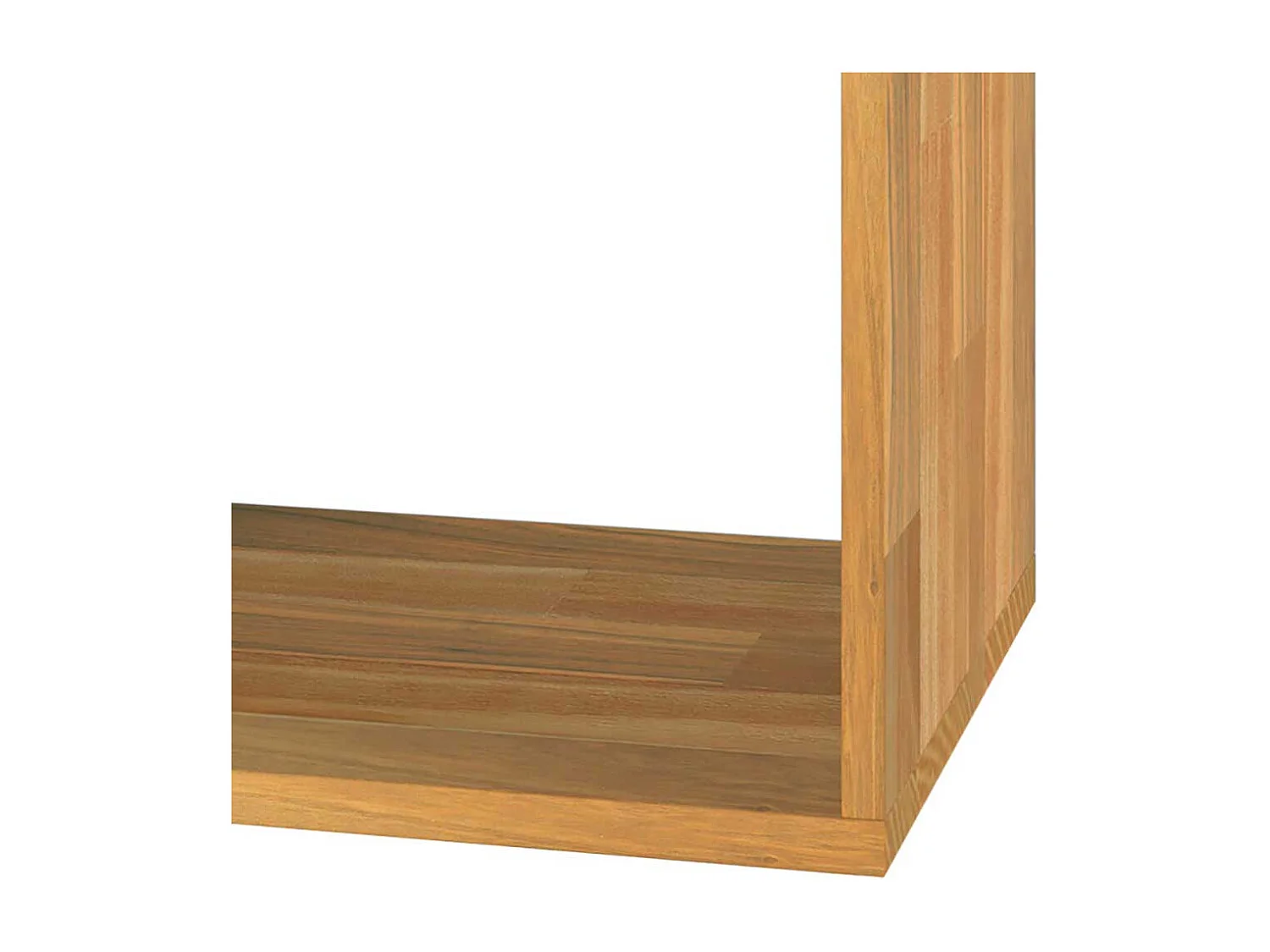 Boards Wandregale aus Eiche Massivholz mit jeweils zwei offenen Fächern (3er Set)