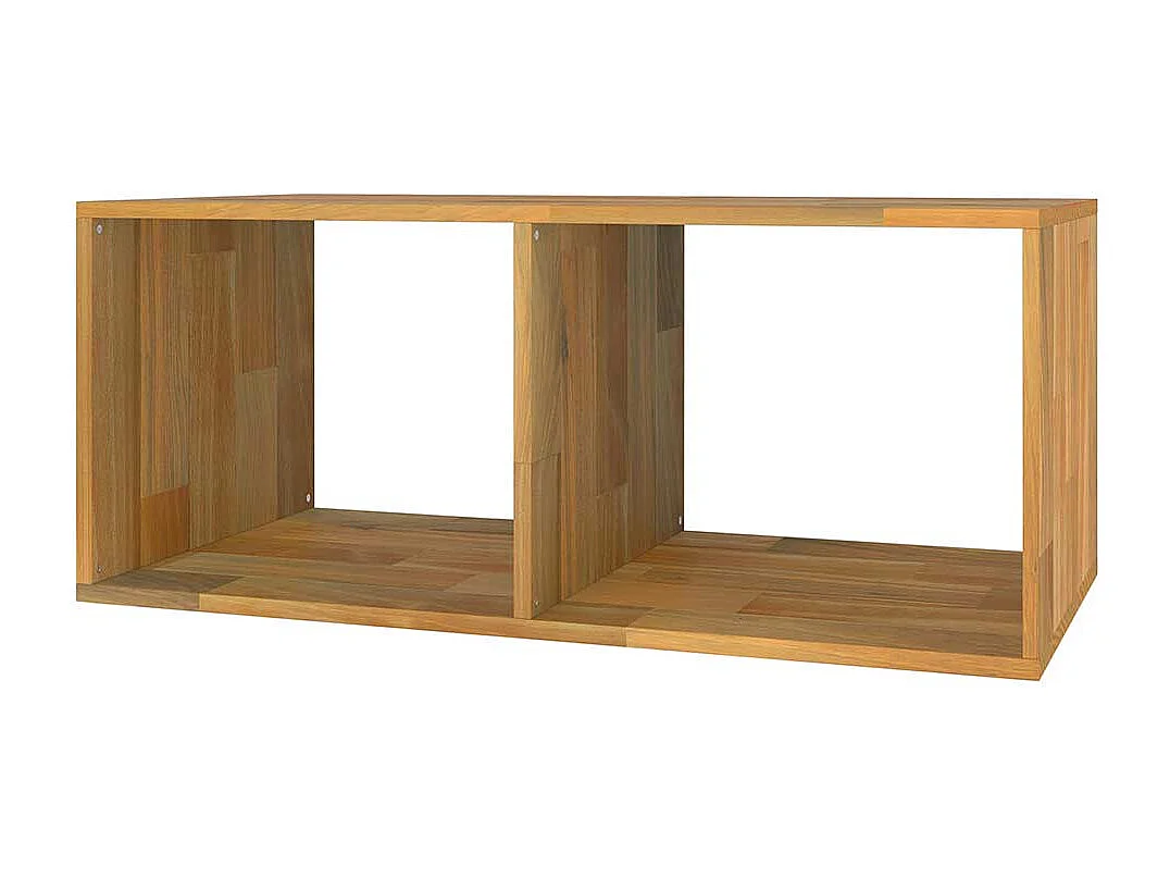 Boards Wandregale aus Eiche Massivholz mit jeweils zwei offenen Fächern (3er Set)