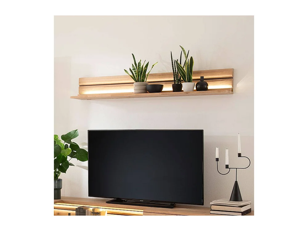 Wandregal Wandboard aus Massivholz in Asteiche hell