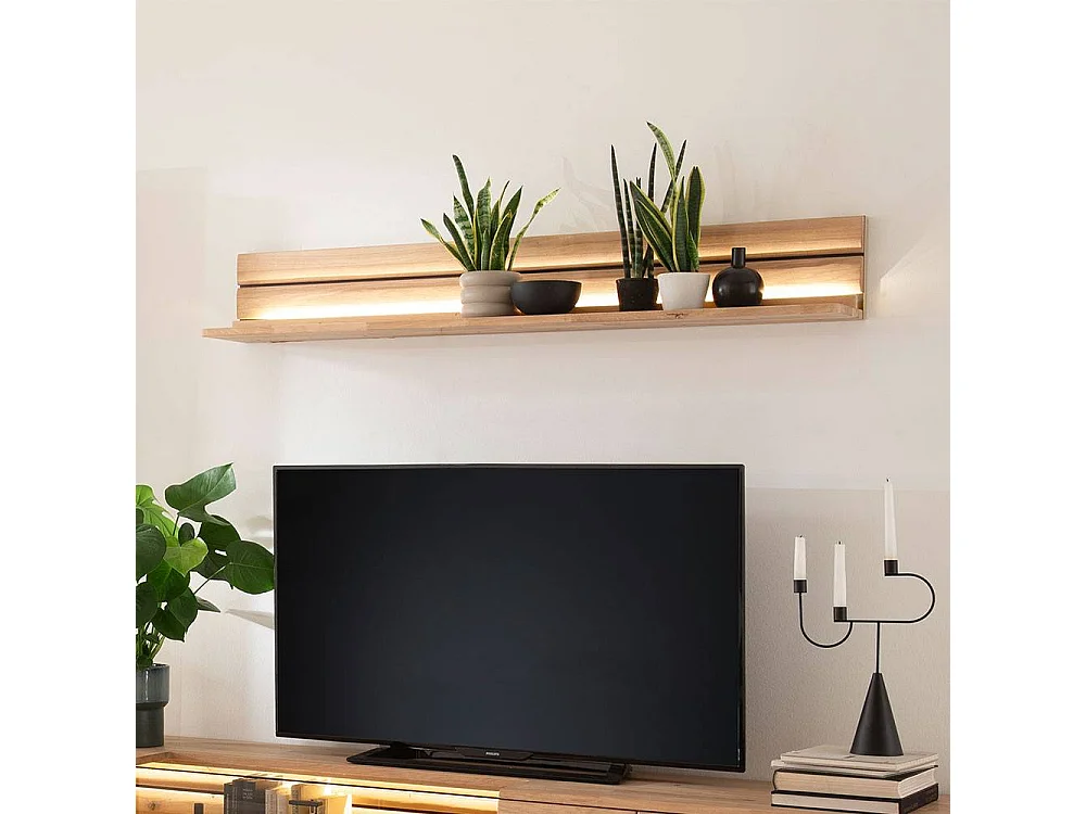 Wandregal Wandboard aus Massivholz in Asteiche hell