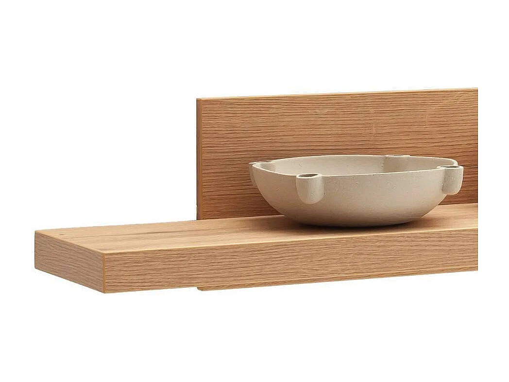 Wandboard Regal mit Rückwand in Eichefarben