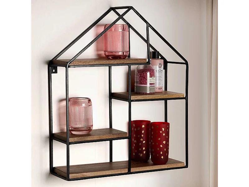 Wandregal Wandboard Hausform im Landhausstil