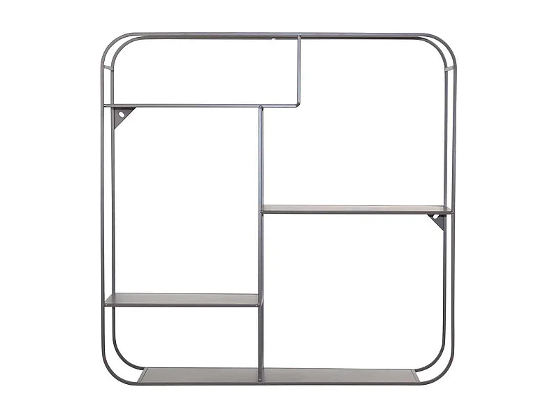 Deko Wandregal in Grau Metall