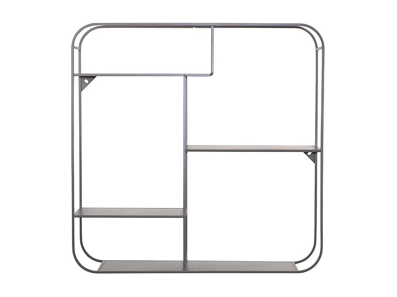 Deko Wandregal in Grau Metall