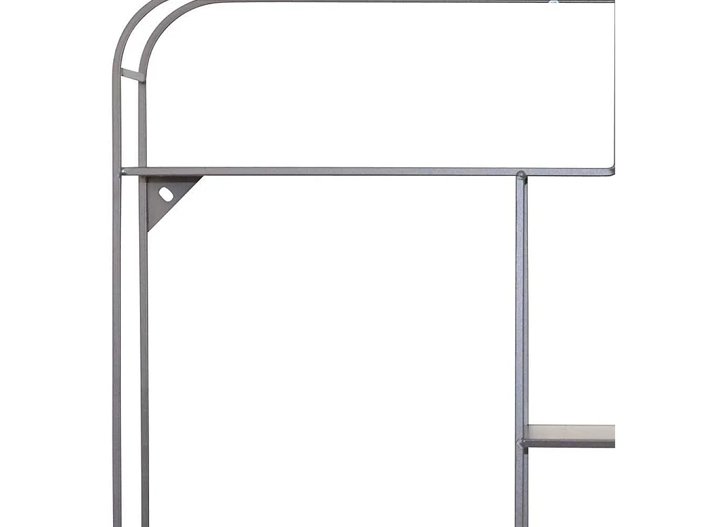 Deko Wandregal in Grau Metall