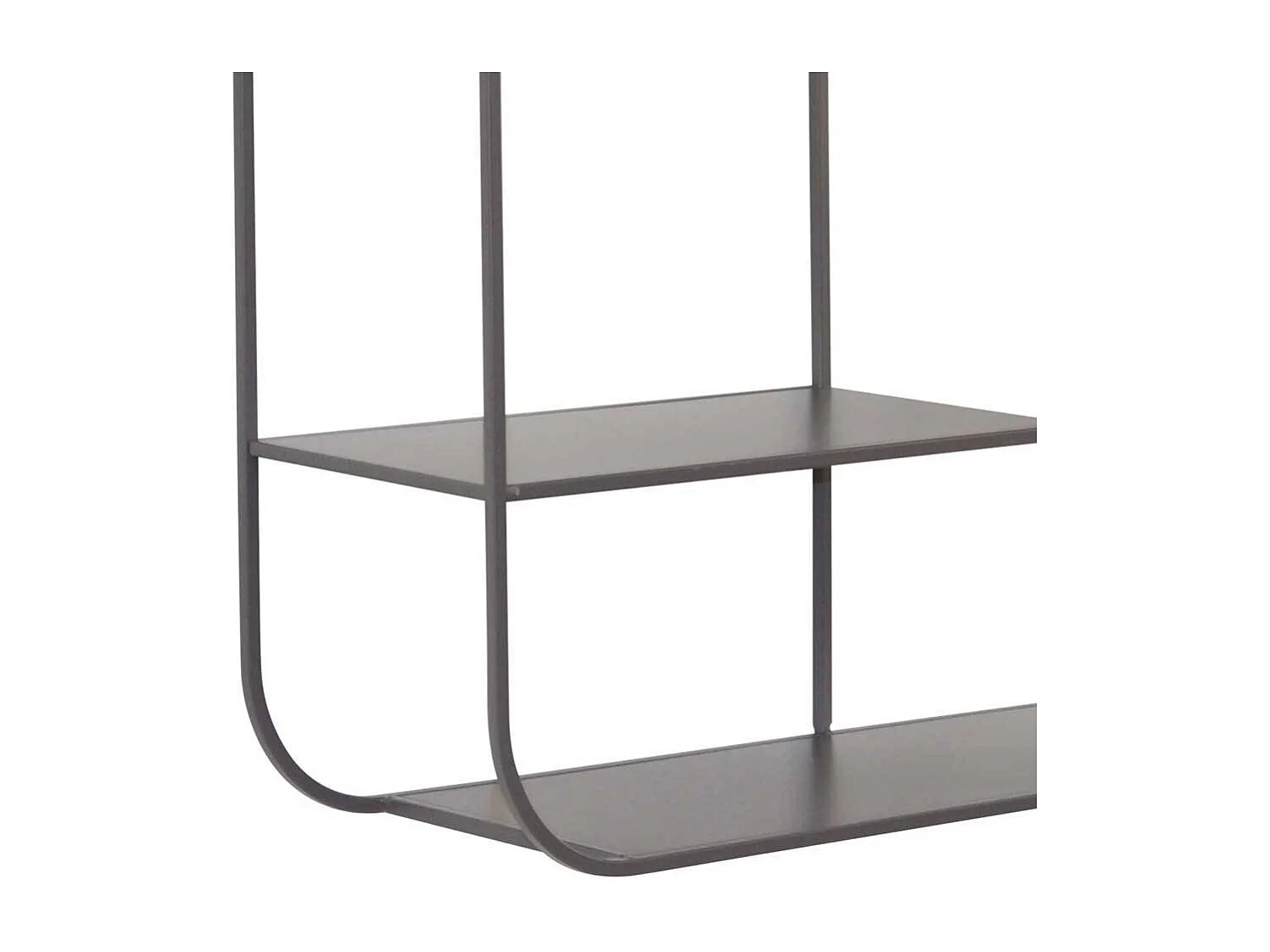 Deko Wandregal in Grau Metall