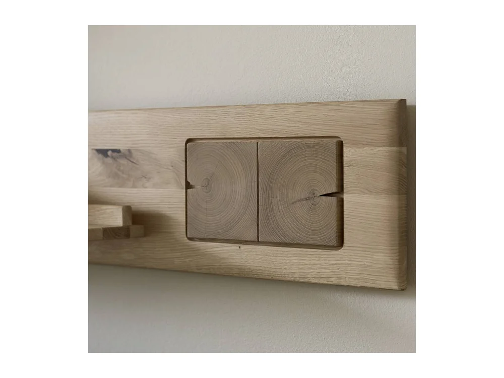 Wandboard Holzregal geölt mit Rückwand