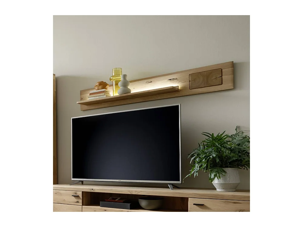 Wandboard Holzregal geölt mit Rückwand
