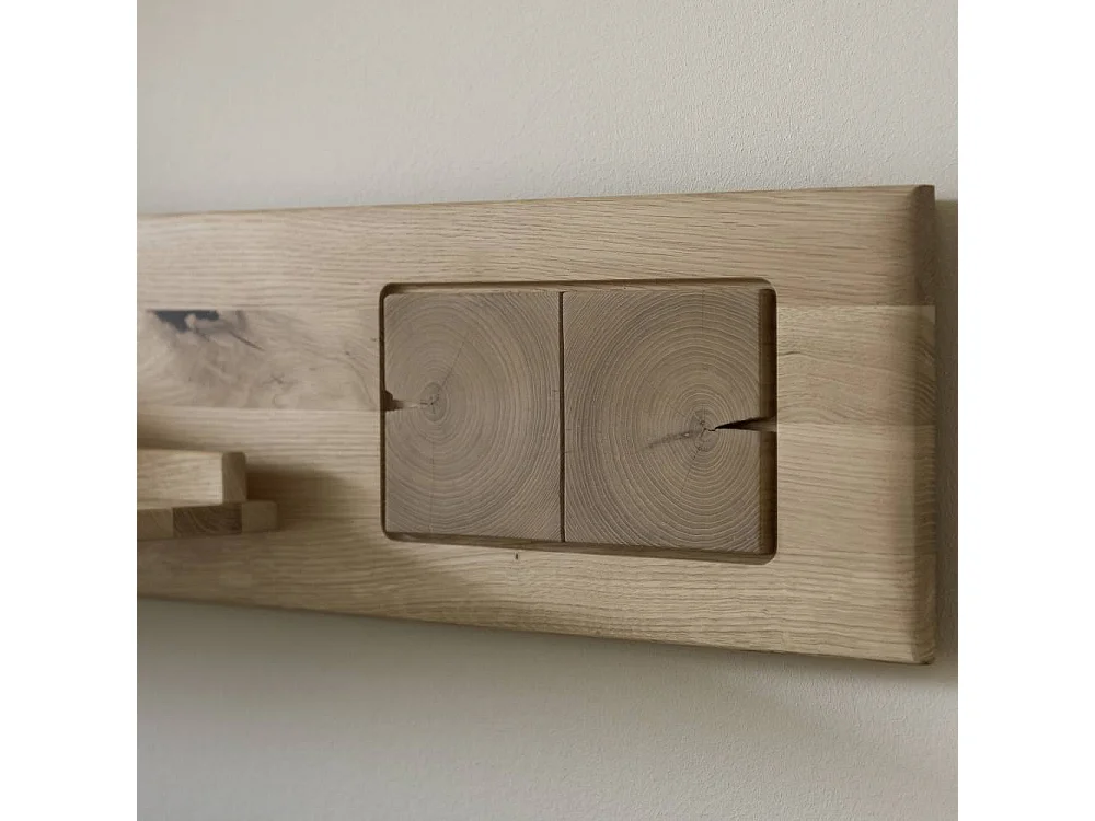 Wandboard Holzregal geölt mit Rückwand
