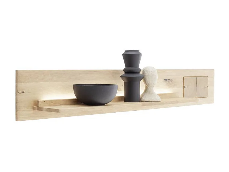 Wandboard Holzregal geölt mit Rückwand