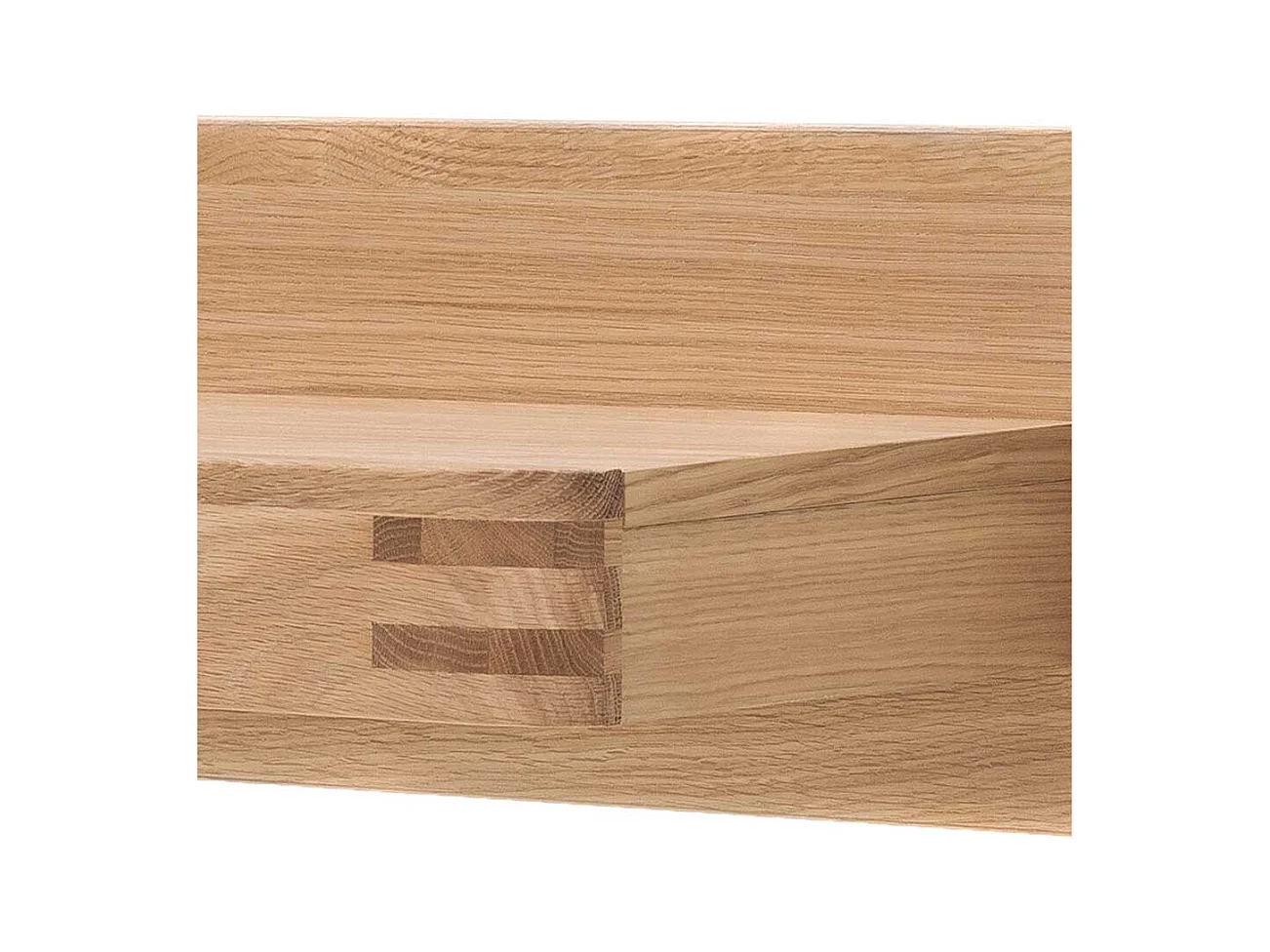 Wandboards in Balkeneiche Bianco furniert 90 cm breit (2er Set)