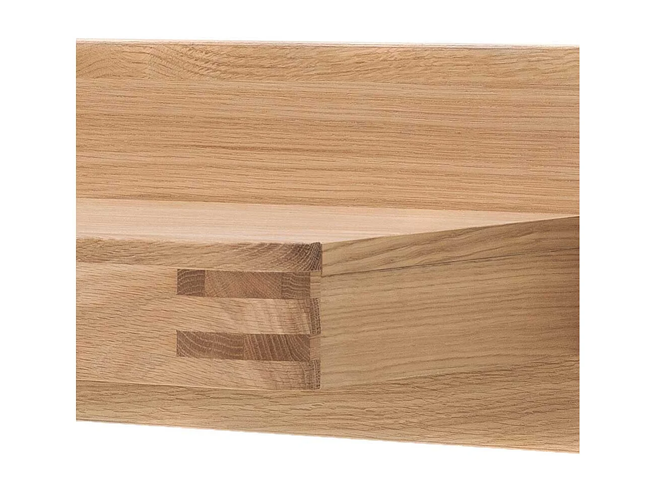 Wandboards in Balkeneiche Bianco furniert 90 cm breit (2er Set)