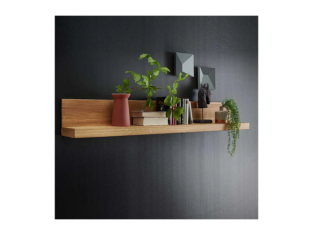 Wandboard aus Wildeiche Massivholz mit Rückwand