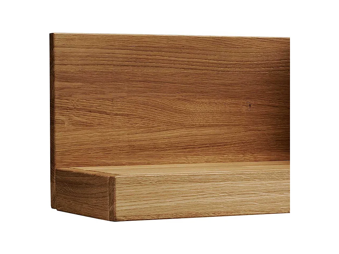 Wandboard aus Wildeiche Massivholz mit Rückwand