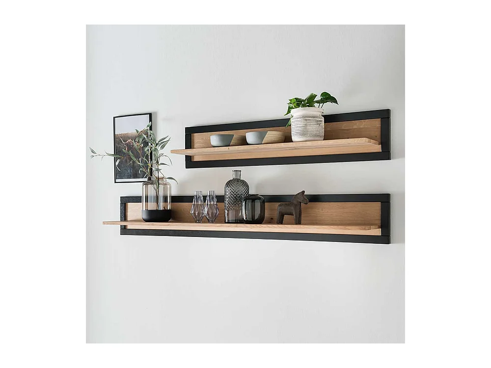 Wandboard zweifarbig aus Wildeiche Massivholz geölt