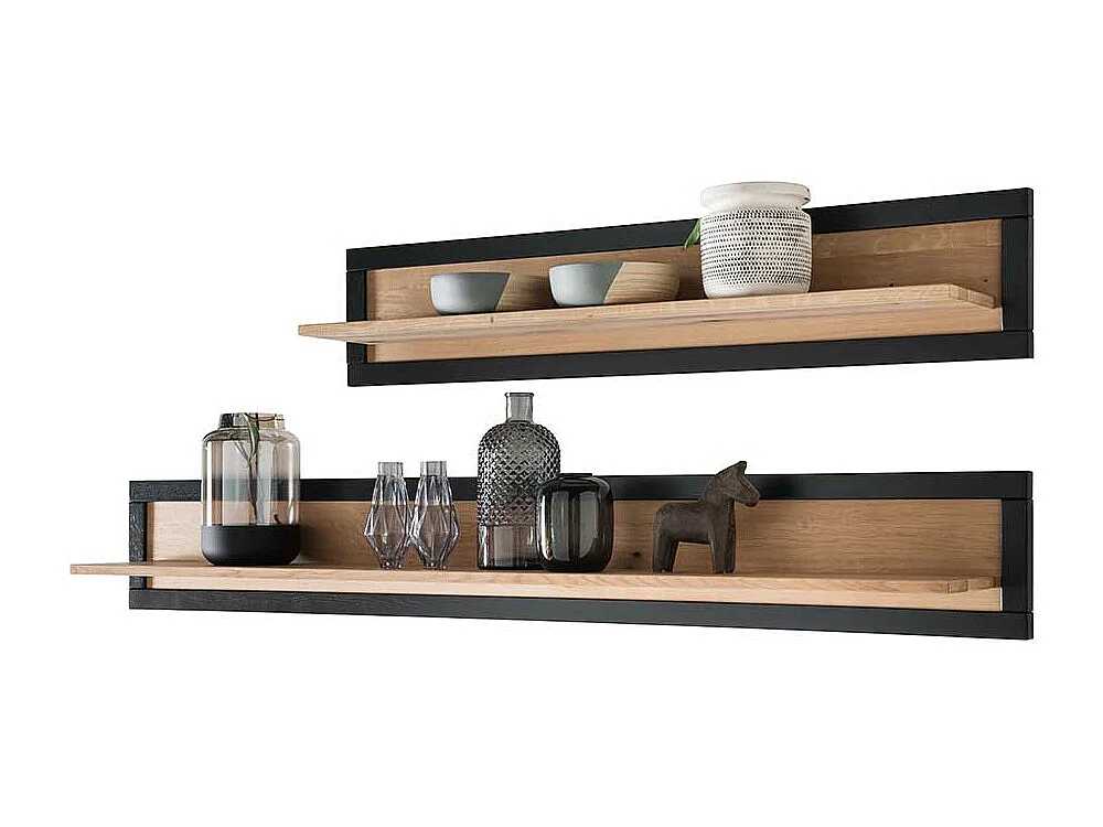 Wandboard zweifarbig aus Wildeiche Massivholz geölt