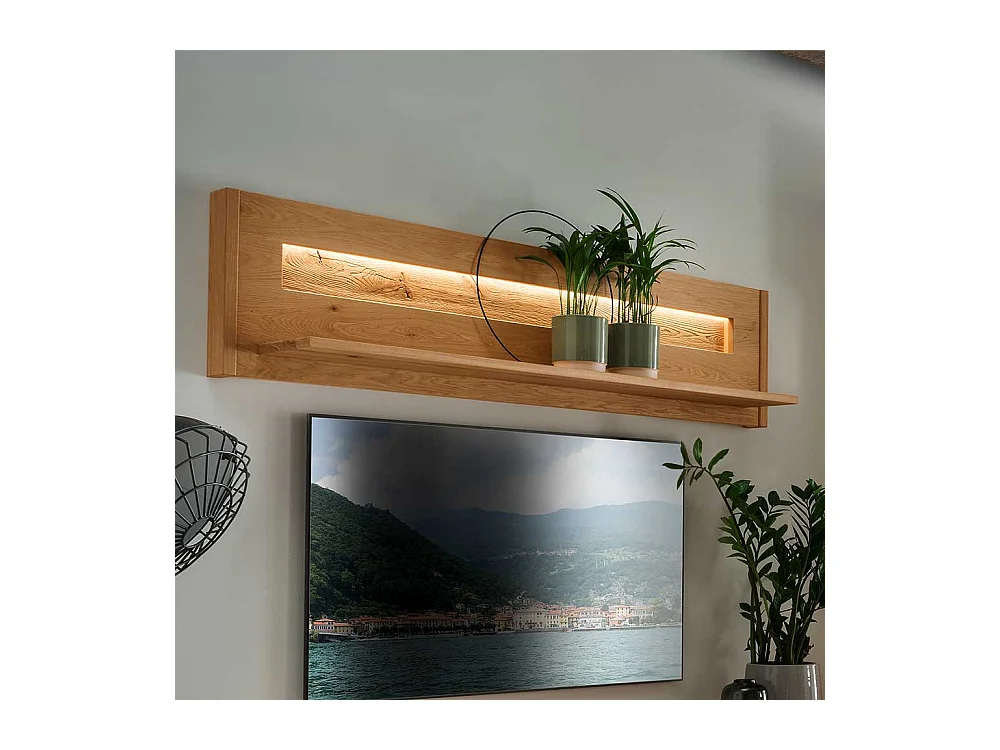 Wandboard Wildeiche geölt in modernem Design 156 cm breit
