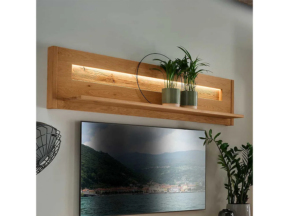 Wandboard Wildeiche geölt in modernem Design 156 cm breit