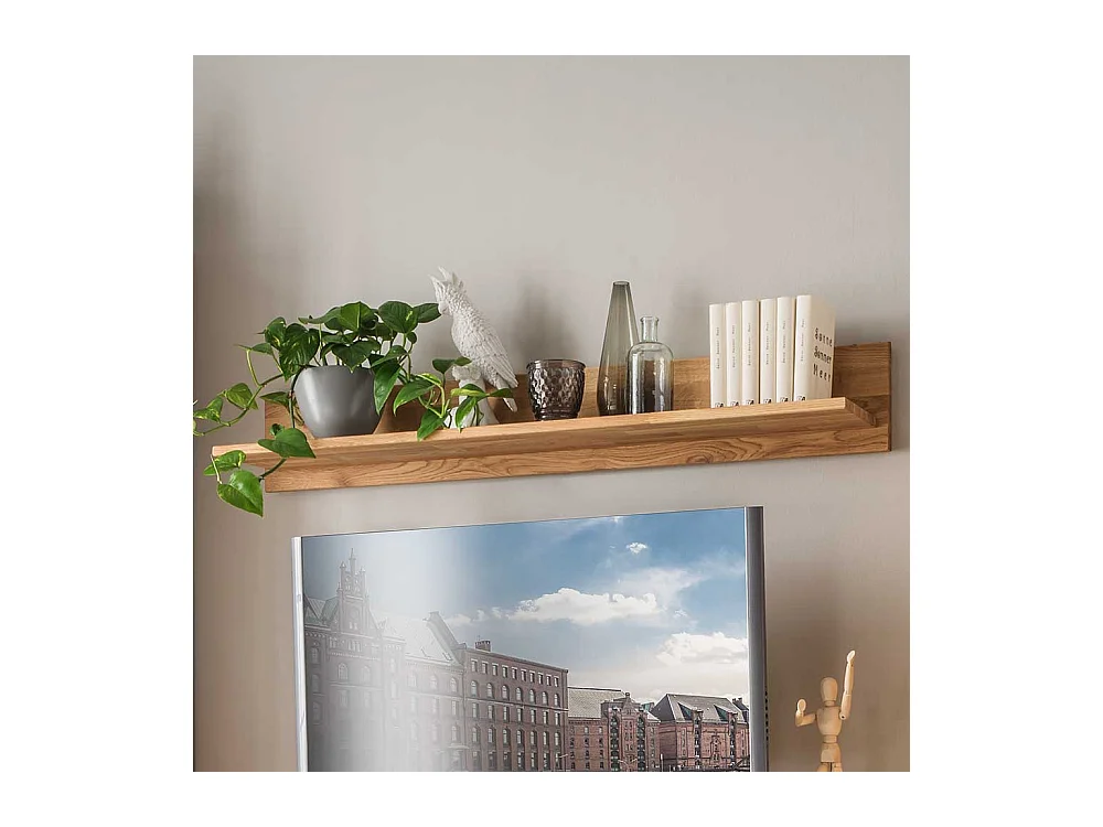 Massivholz Wandboard aus Eiche geölt Bücher