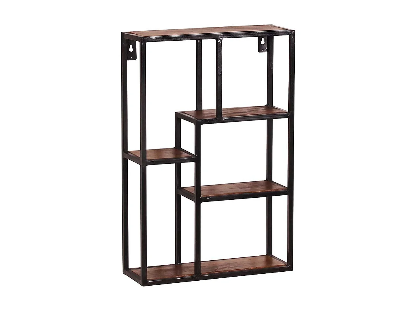 Wandregal aus schwarzem Metall Loft Stil