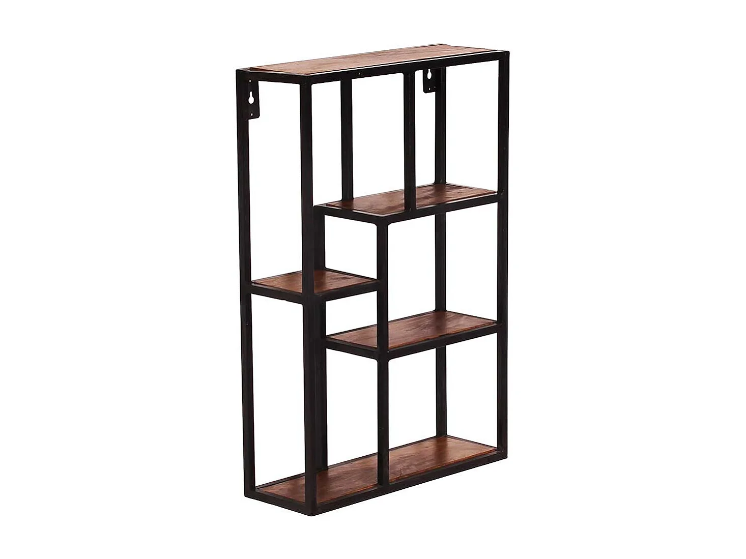 Wandregal aus schwarzem Metall Loft Stil