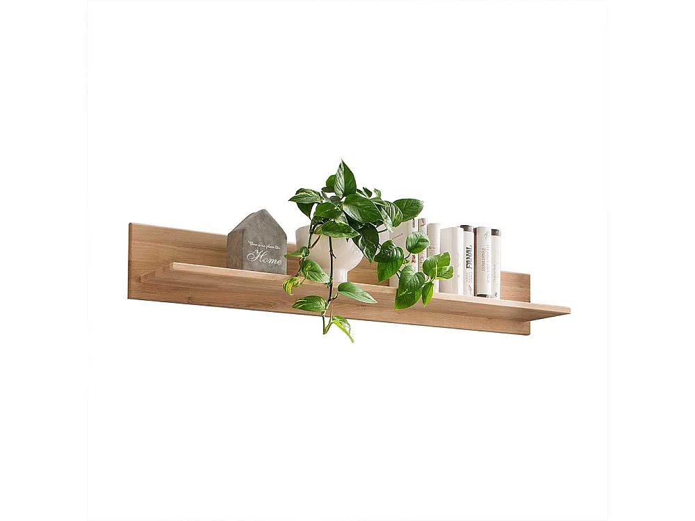 Massiv Hängeregal in Eiche Bianco geölt modern