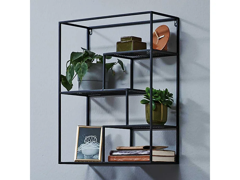 Metall Wand Regal in modernem Design 4 Ablagen