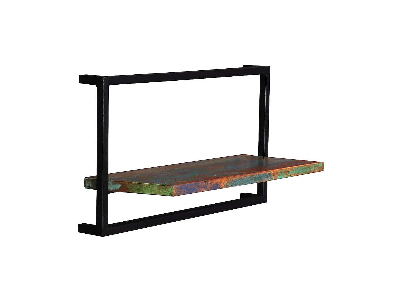 Shabby Regal Set mit Weinaufbewahrung Schwarz und Bunt (fünfteilig)