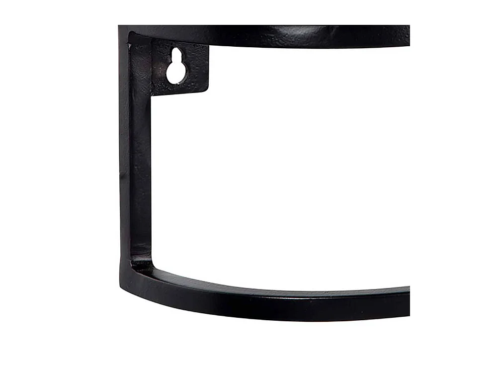 Wandregal Handtuchregal aus Metall und Sheesham Massivholz