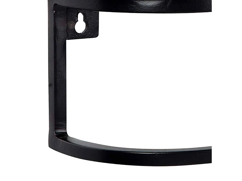 Wandregal Handtuchregal aus Metall und Sheesham Massivholz