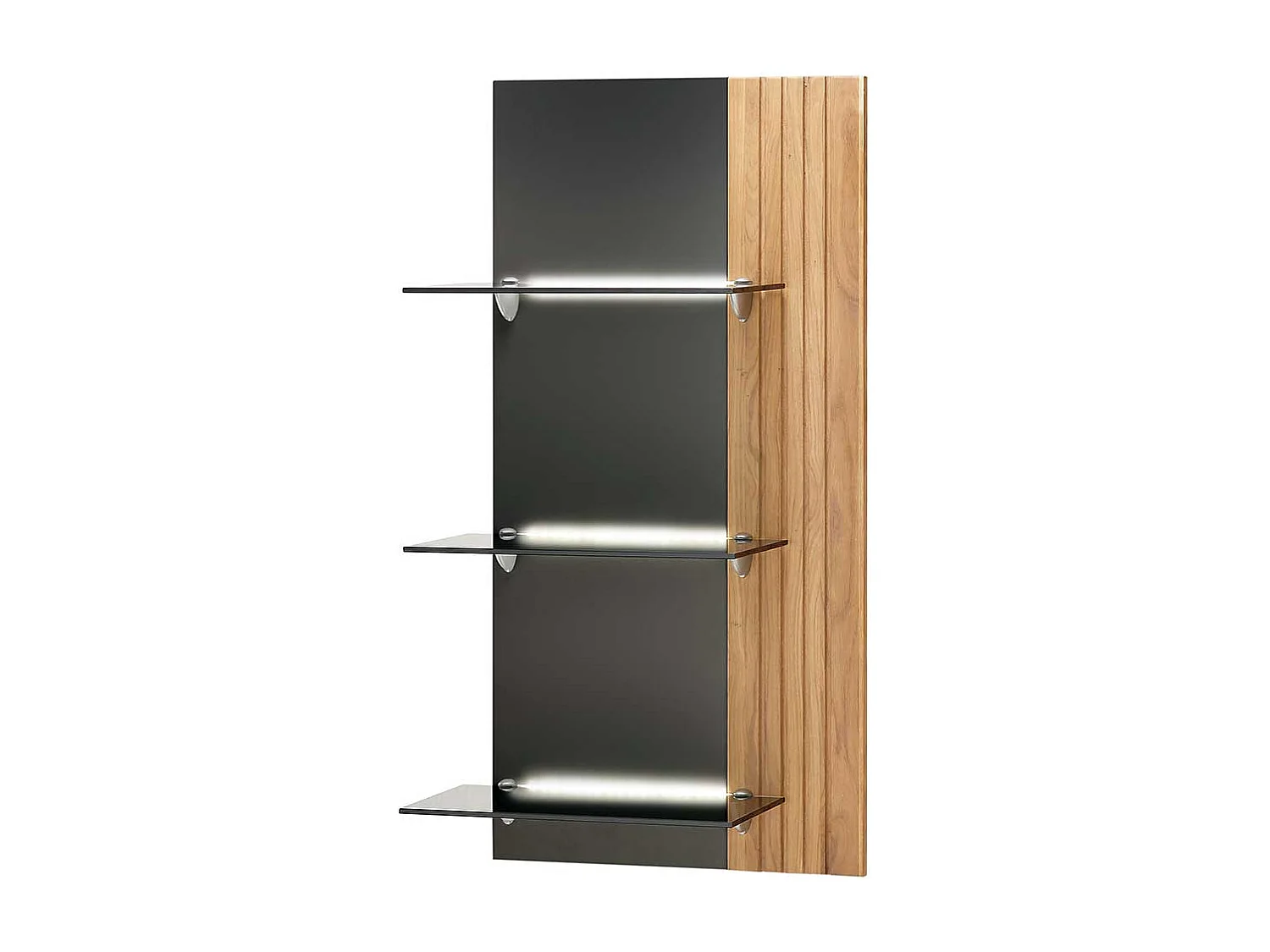 Wandregal mit Glasböden mit LED Beleuchtung modernem Design